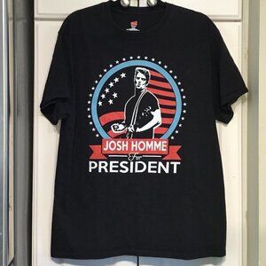 Josh Homme "for President" Cotton Band Tee Shirt